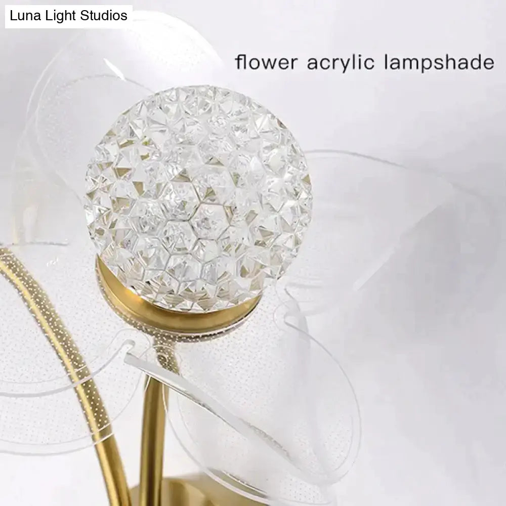 Gold Floral Wall Sconce