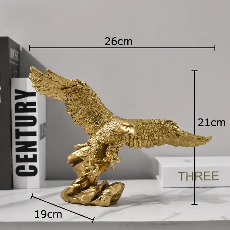 Gold Eagle Resin Sculpture
