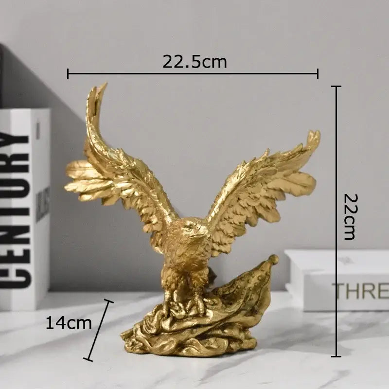 Gold Eagle Resin Sculpture
