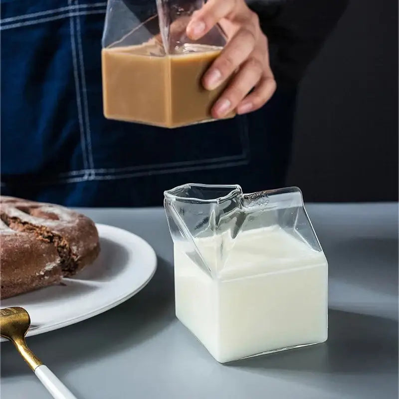 Clear Milk Box Glasses