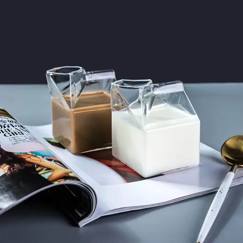 Clear Milk Box Glasses