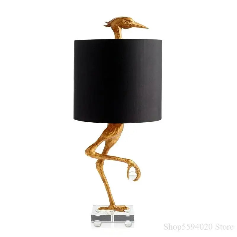 Gold Ostrich Table Lamp