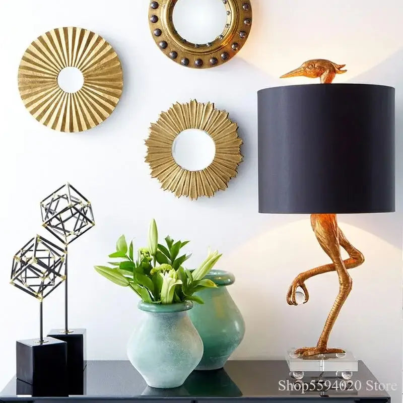 Gold Ostrich Table Lamp