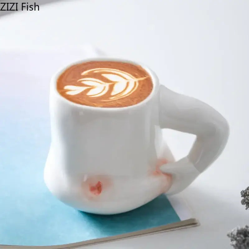White Ceramic Belly Mug