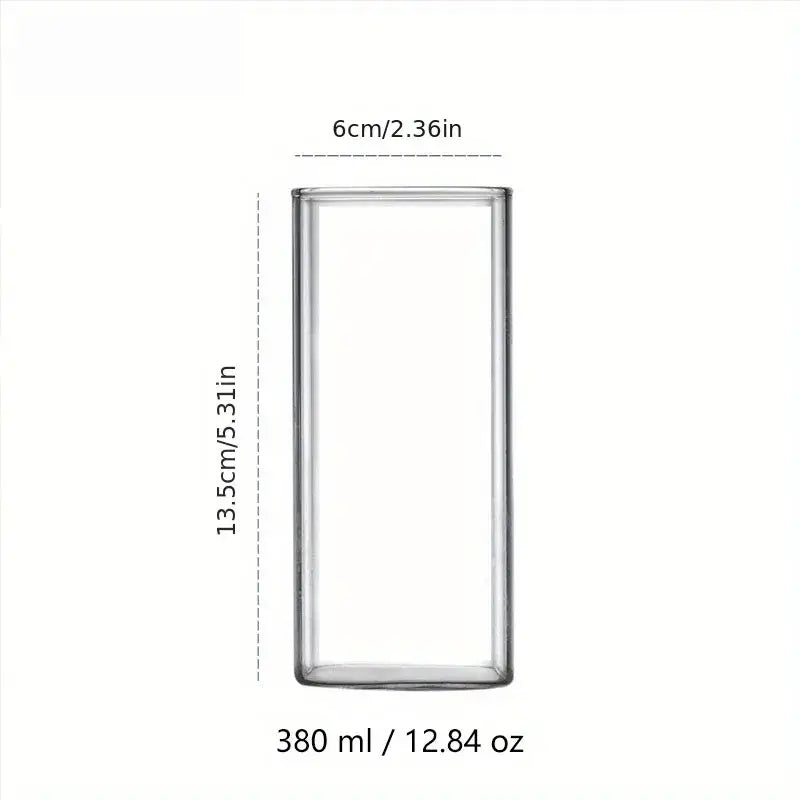 Square Glass Drink Cup