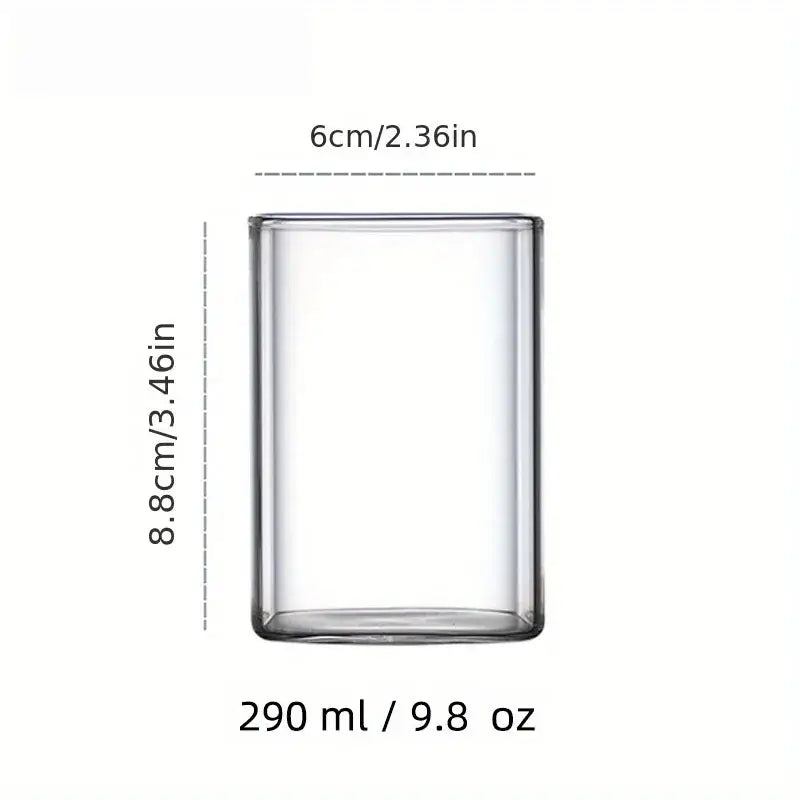 Square Glass Drink Cup