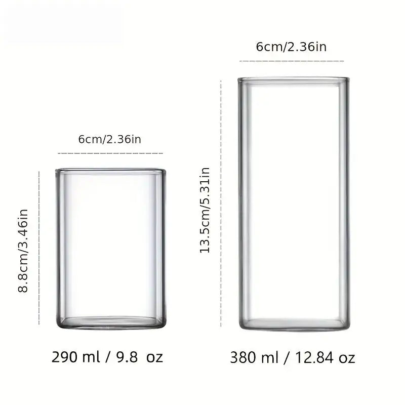 Square Glass Drink Cup