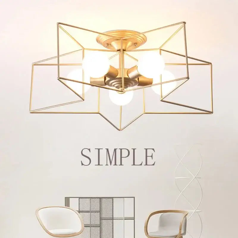 Gold Star LED Chandelier