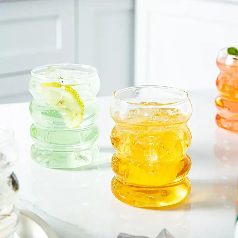 Segmented Glass Tumbler