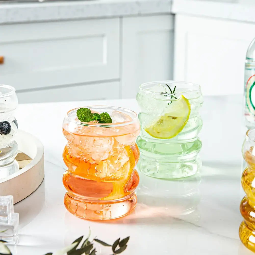 Segmented Glass Tumbler