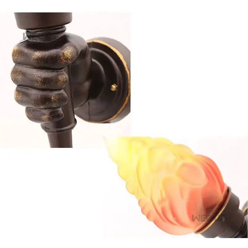 Bronze Torch Wall Lamp