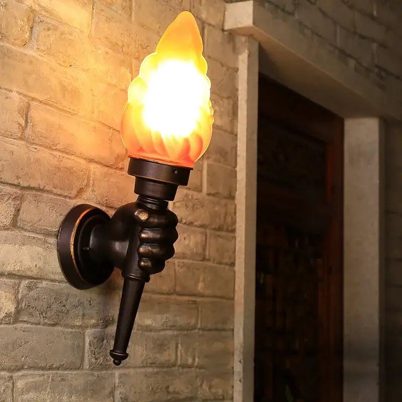 Bronze Torch Wall Lamp