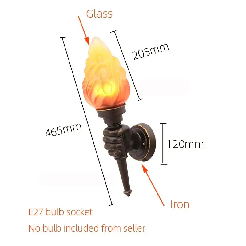 Bronze Torch Wall Lamp