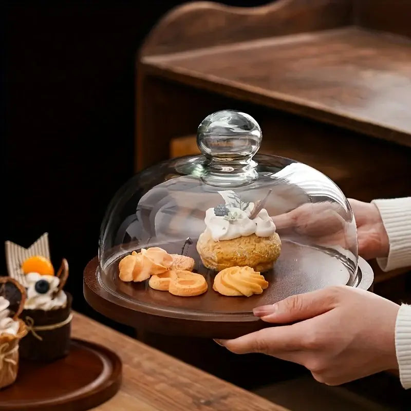 Wooden Glass Cake Box