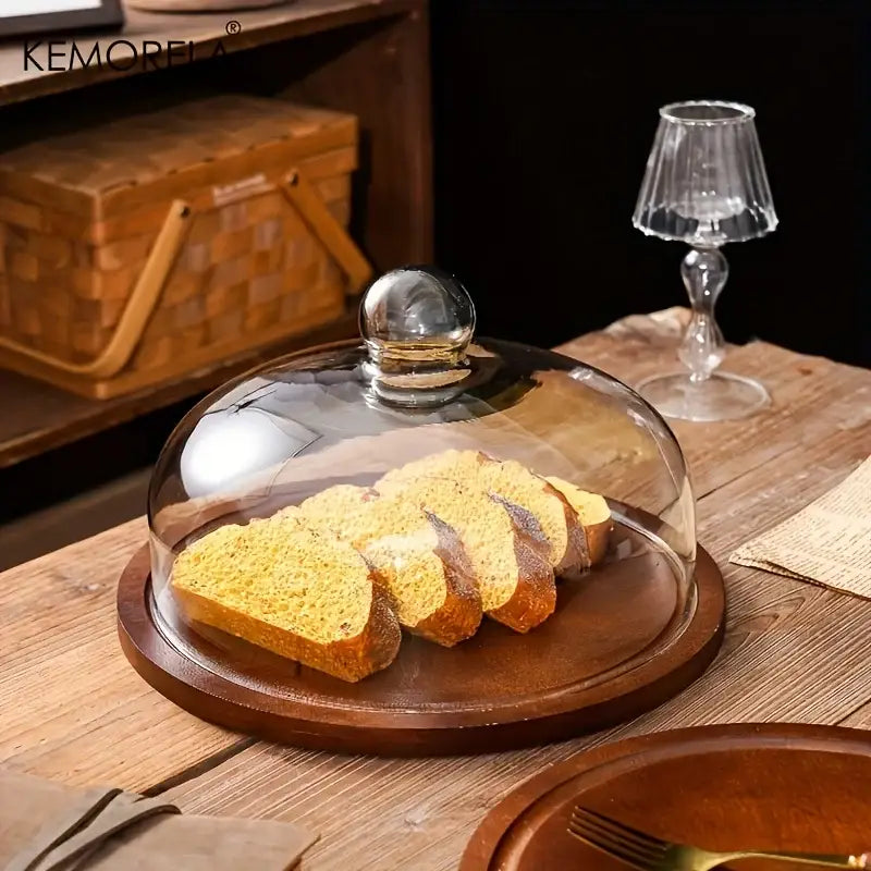 Wooden Glass Cake Box