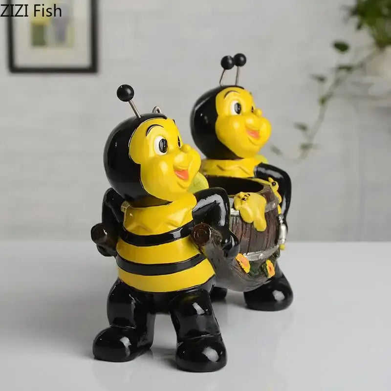Yellow Black Bee Vase