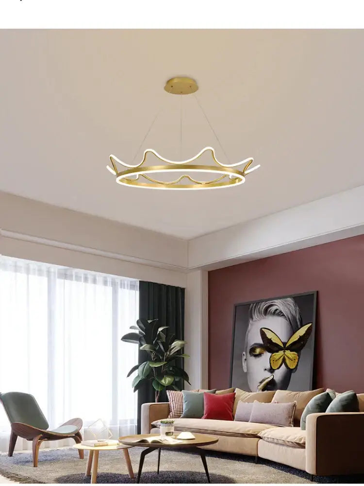 Gold Sphere Chandelier