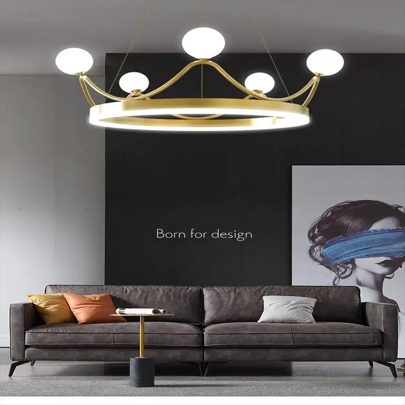 Gold Sphere Chandelier
