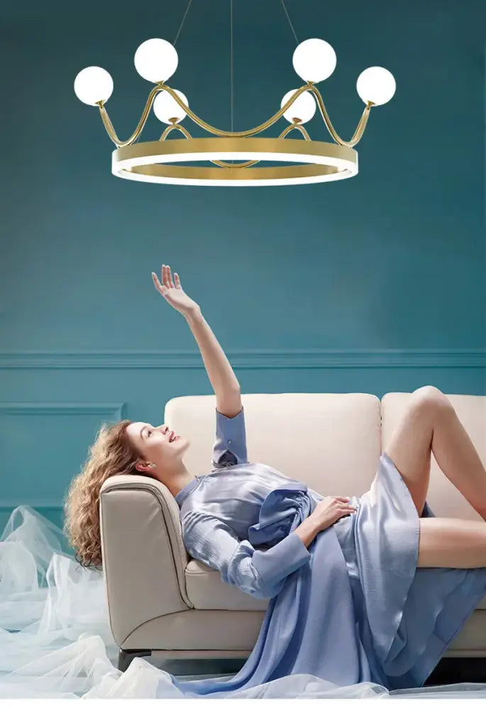 Gold Sphere Chandelier