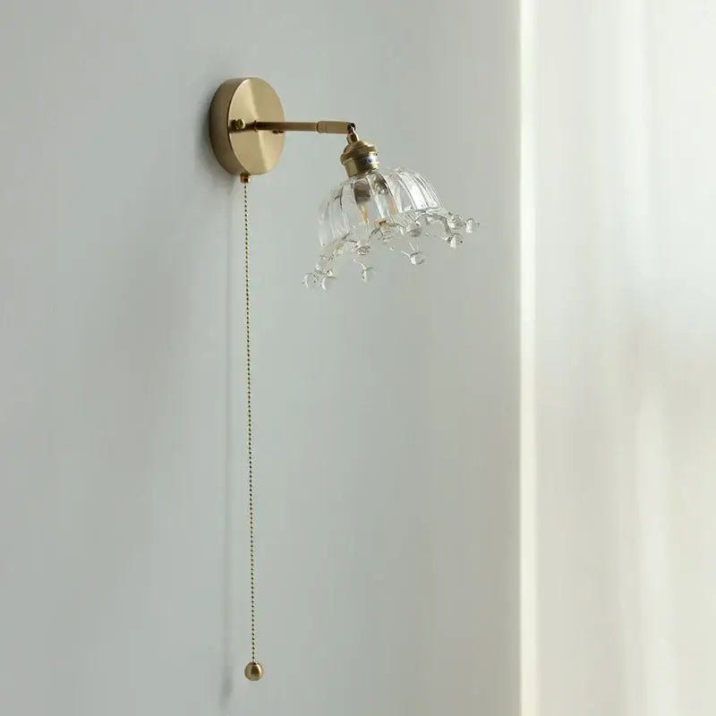 Glass Brass Wall Light