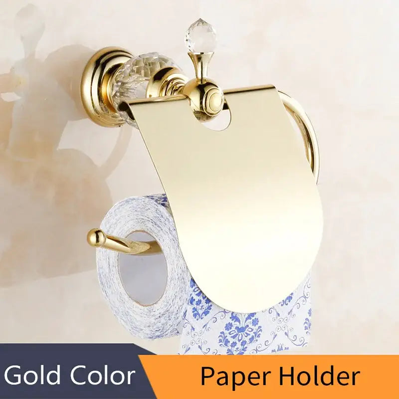 Gold Crystal Paper Holder
