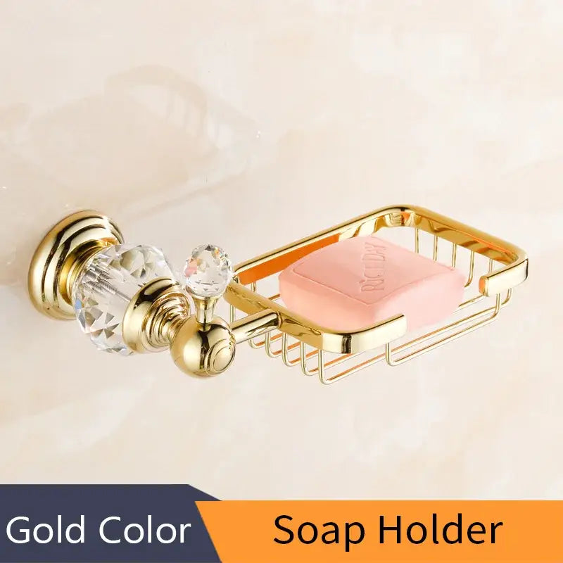 Gold Crystal Paper Holder