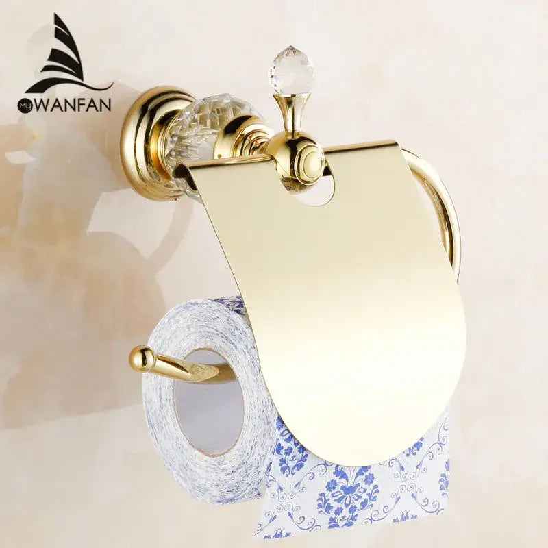 Gold Crystal Paper Holder
