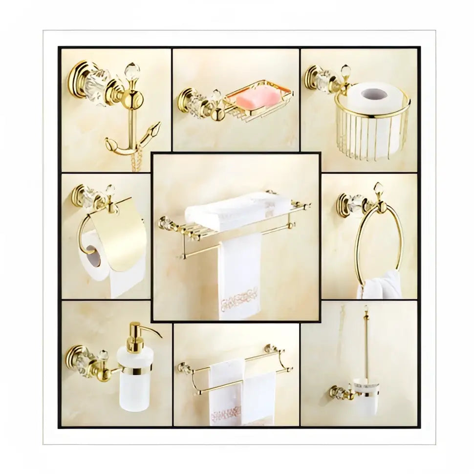 Gold Crystal Paper Holder