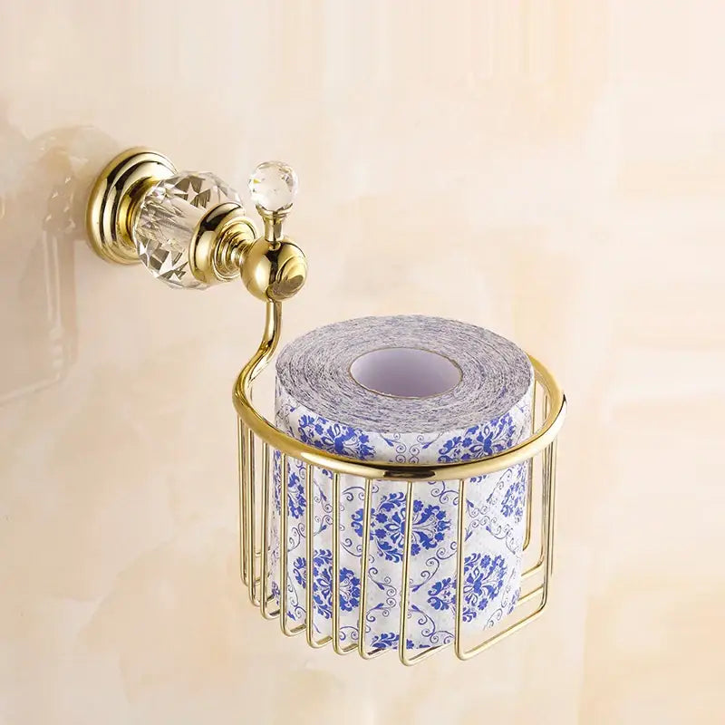 Gold Crystal Paper Holder
