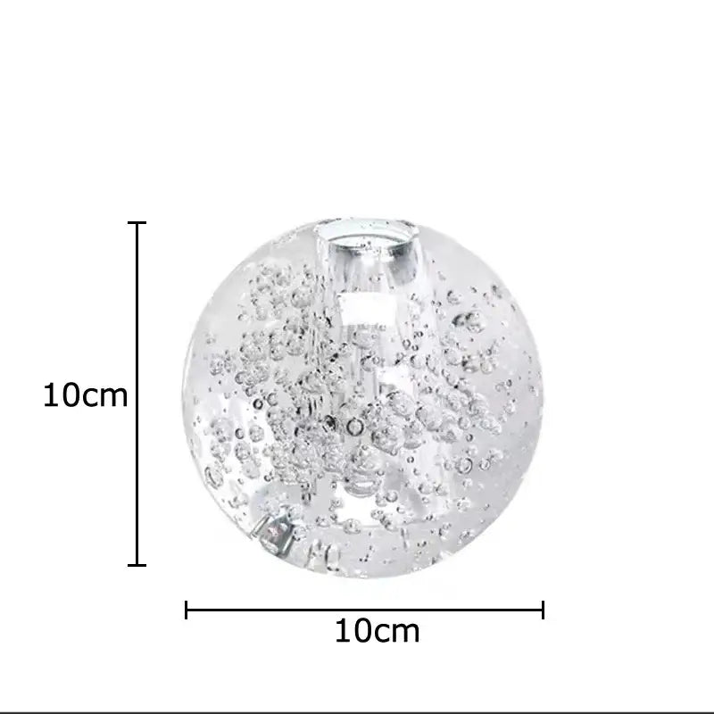 Crystal Bubble Vase Yellow Flowers