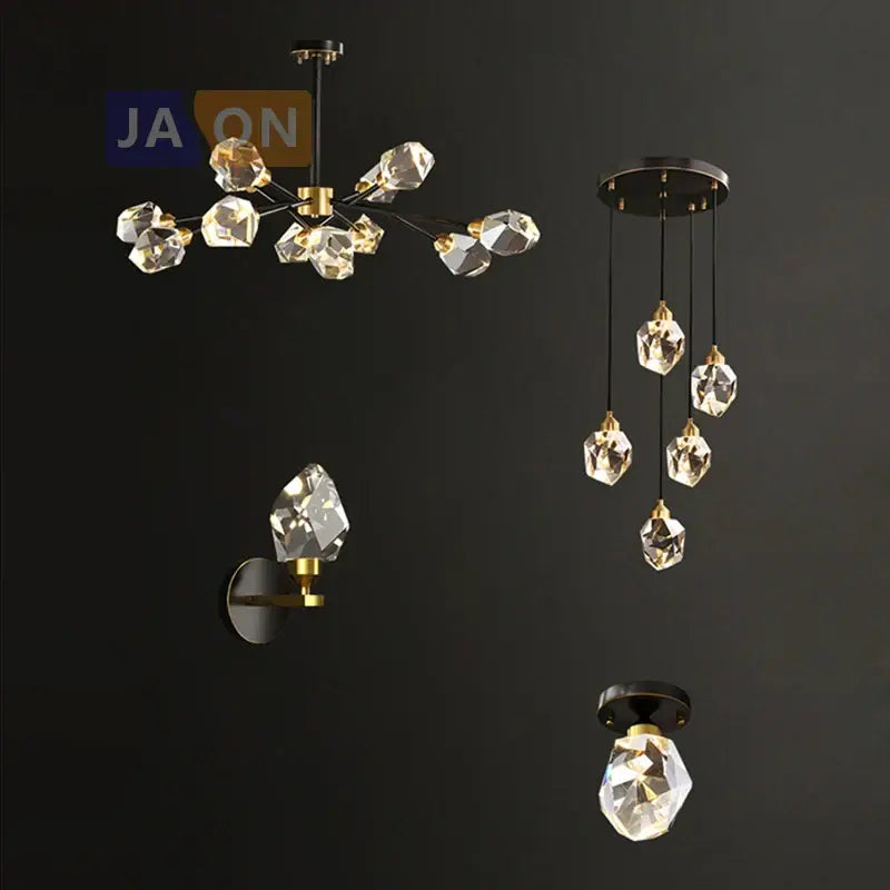 Copper Crystal 18-Light Dining Area Chandelier