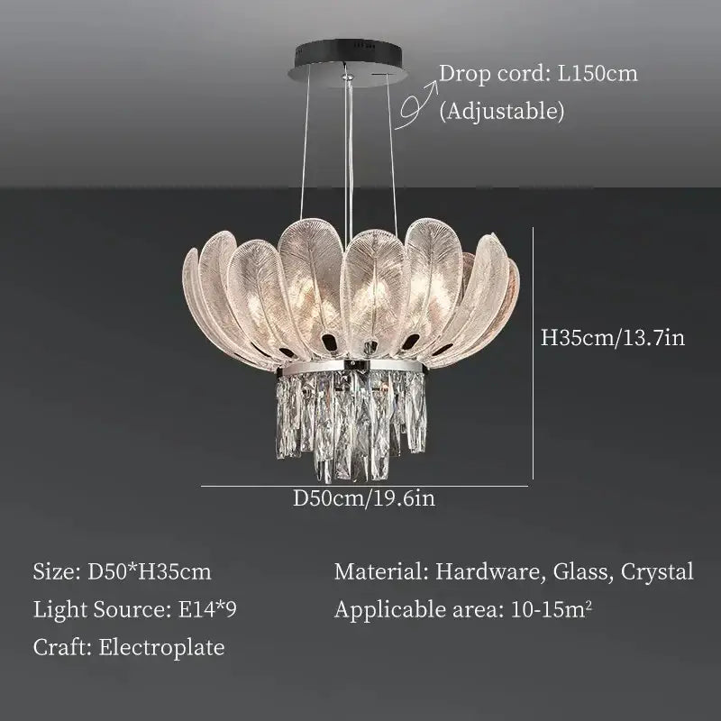 Glass Crown Chandelier