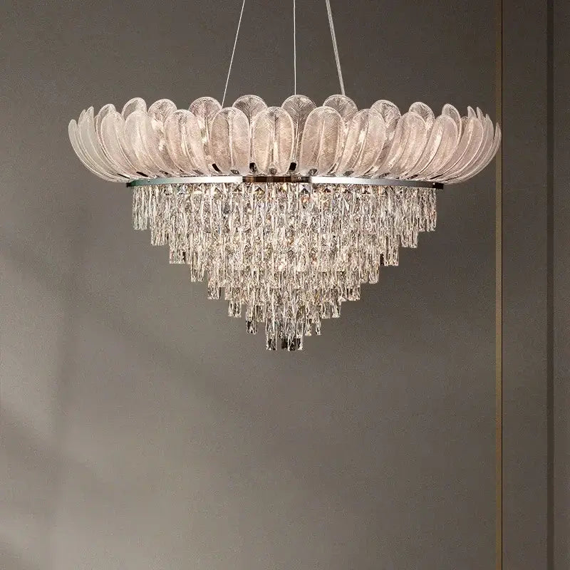 Glass Crown Chandelier