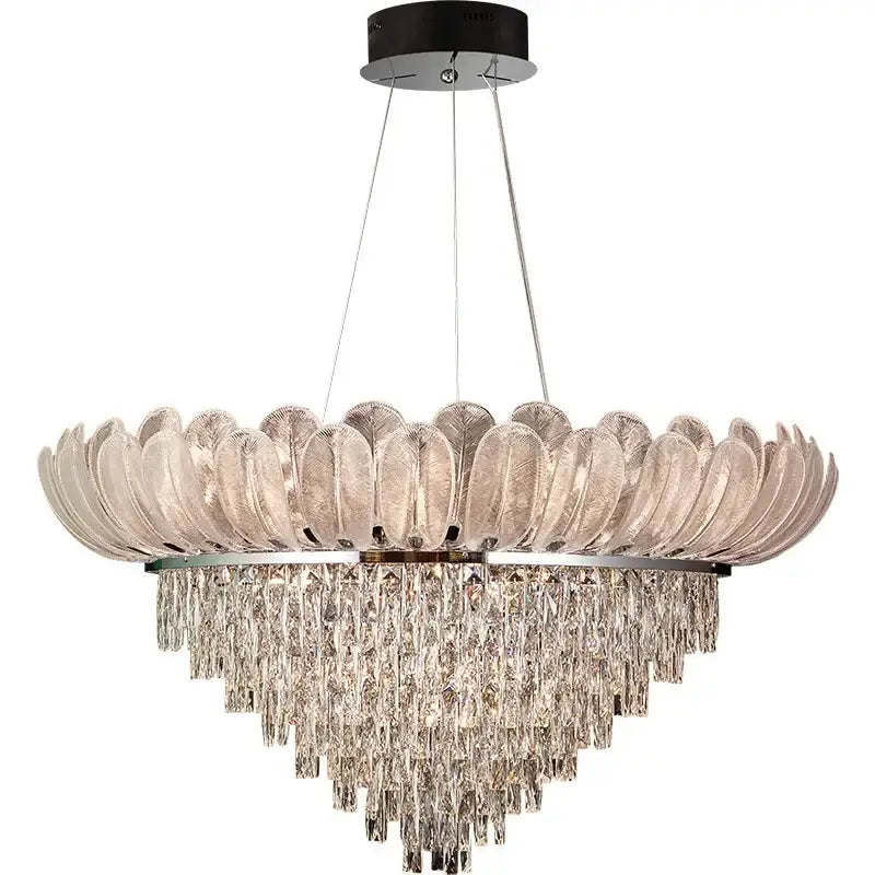 Glass Crown Chandelier