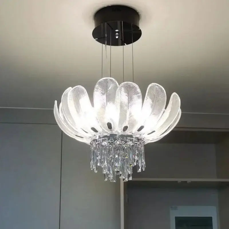 Glass Crown Chandelier