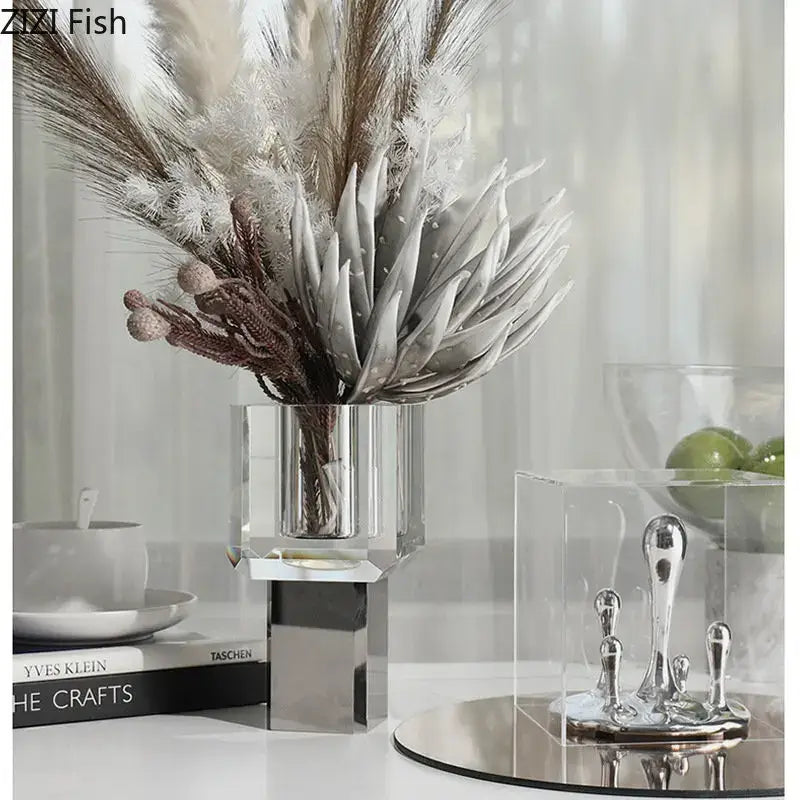 Clear Glass Fish Vase