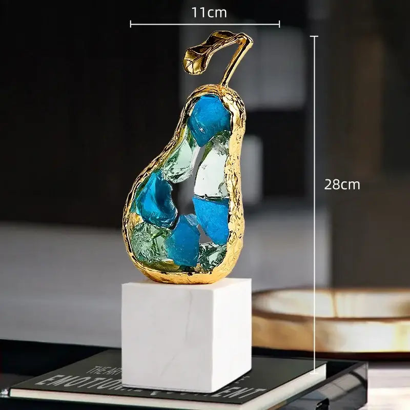 Glass Crystal Fruit Set