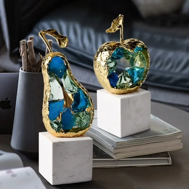 Glass Crystal Fruit Set