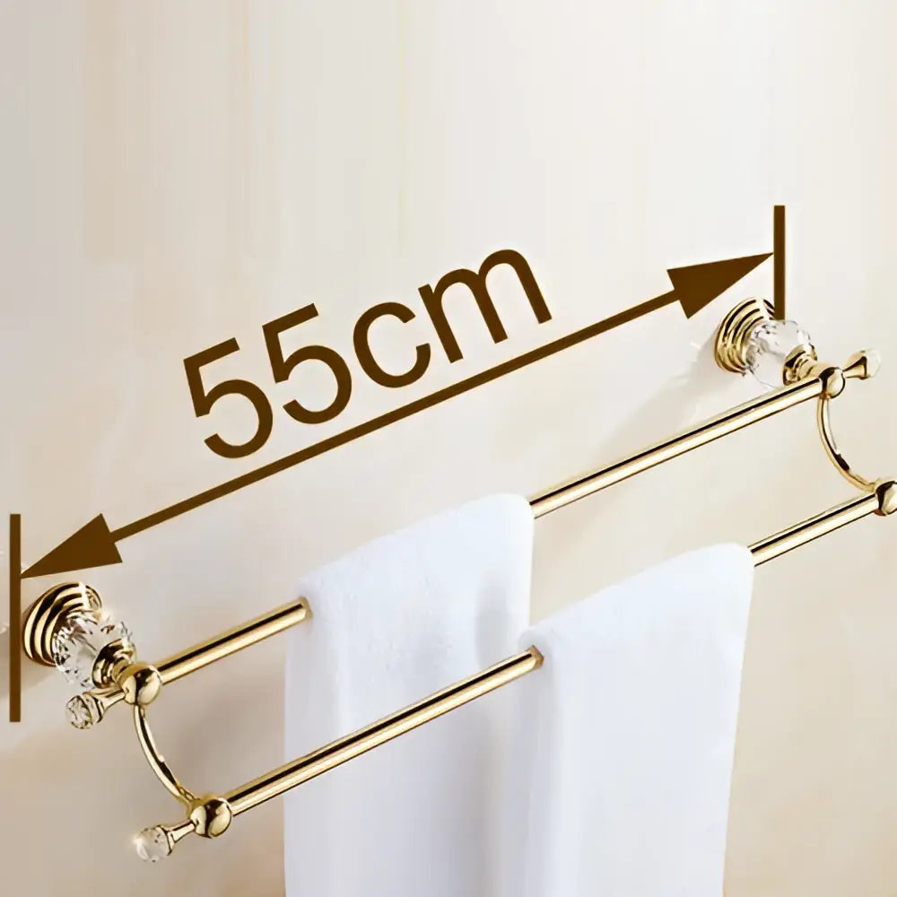 Gold Crystal Towel Bar