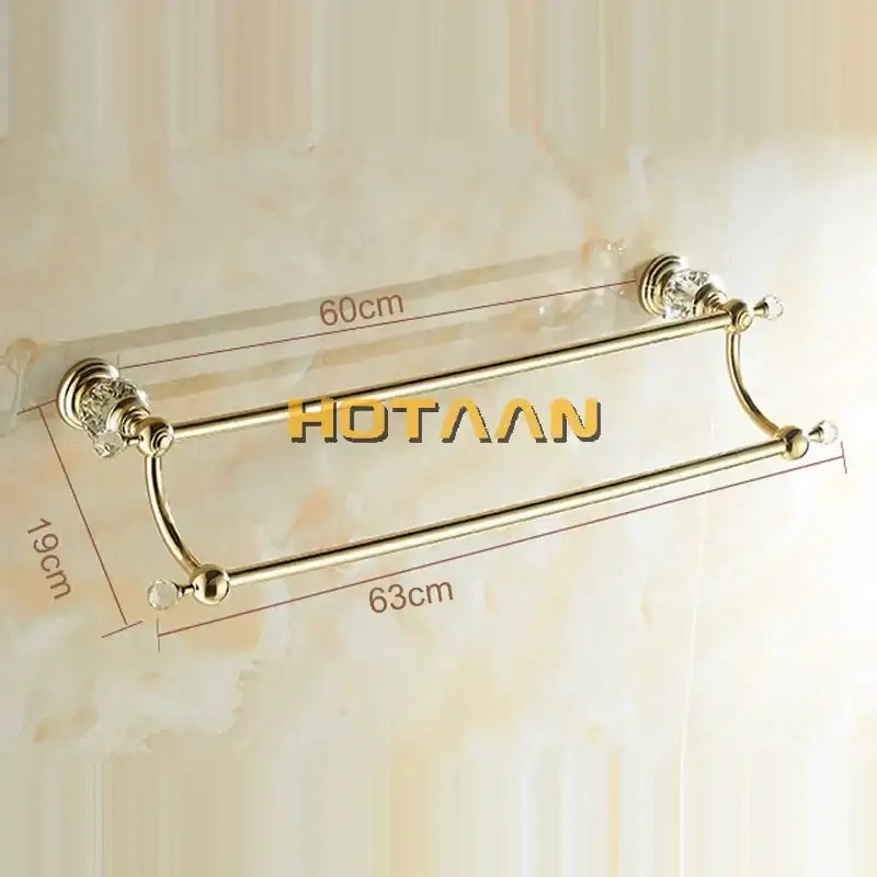 Gold Crystal Towel Bar