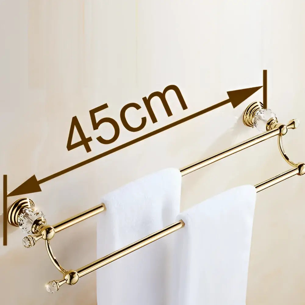 Gold Crystal Towel Bar