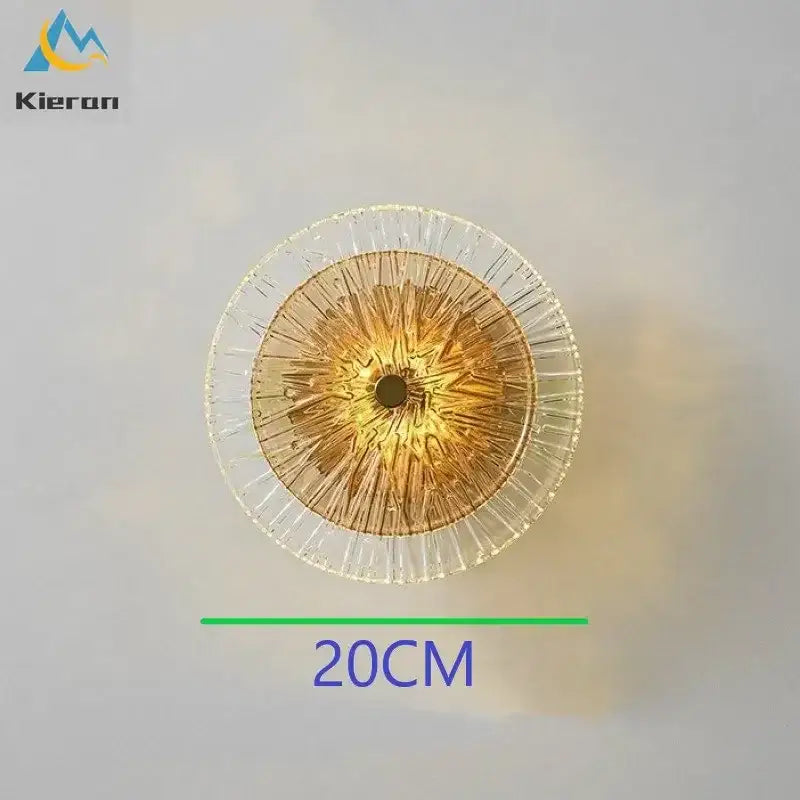 Gold Crystal LED 9-Head Wall Sconce