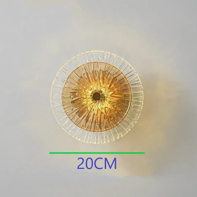 Gold Crystal LED 9-Head Wall Sconce
