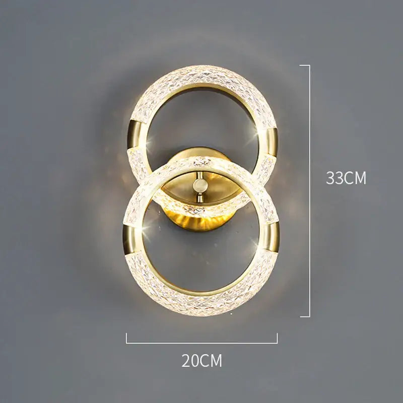 Gold Crystal Nordic Wall Sconce