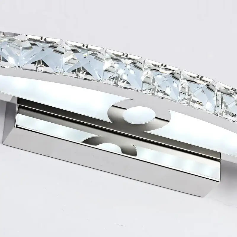 Chrome Amber Crystal Sconce