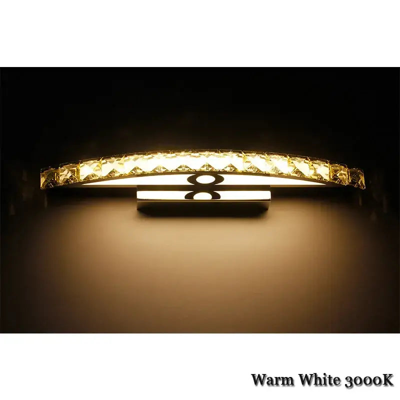 Chrome Amber Crystal Sconce