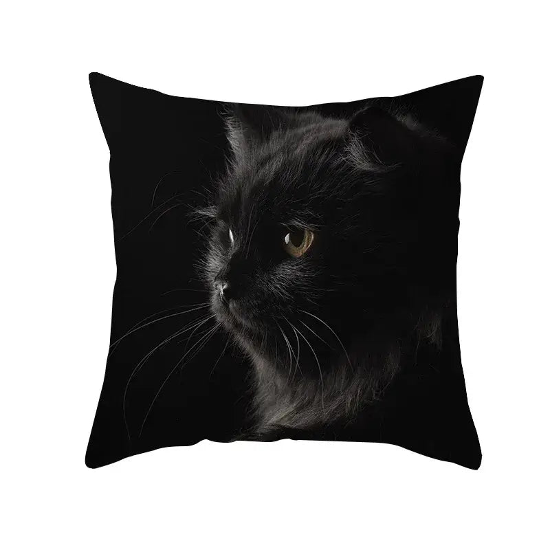 Black Cat Pillowcases Set