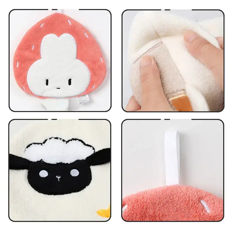 Coral Fleece Animal Towel