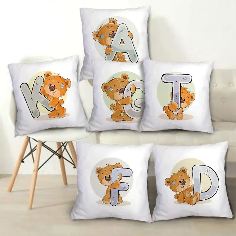 Bear Alphabet Pillow Case