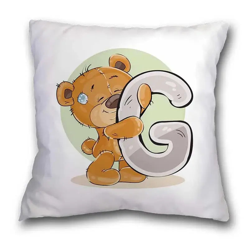 Bear Alphabet Pillow Case